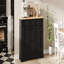 Buffet avec rangement, console de cuisine avec 5 tiroirs, 2 armoires, tablettes réglables, buffet pour la salle à manger, le salon, le vestibule (noir)-129456501