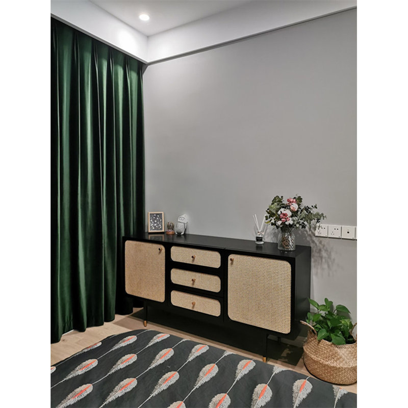 Modern Rattan Accent Cabinet