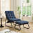 Patio Outdoor Lounge Chair With Ottoman, Comfy Sling Recliner Chair With Puffy Cushion & Foot Stool For Living Room Bedroom Reading Room-1435566304-1432874394