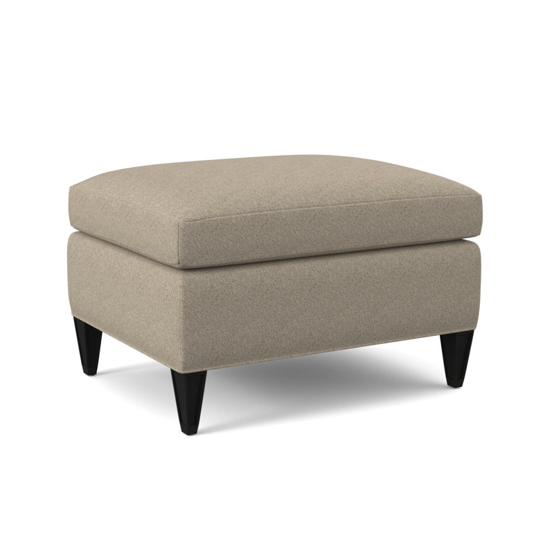 Repose-pieds rectangulaire 28 po Bristol, Espresso, Lin de Venise