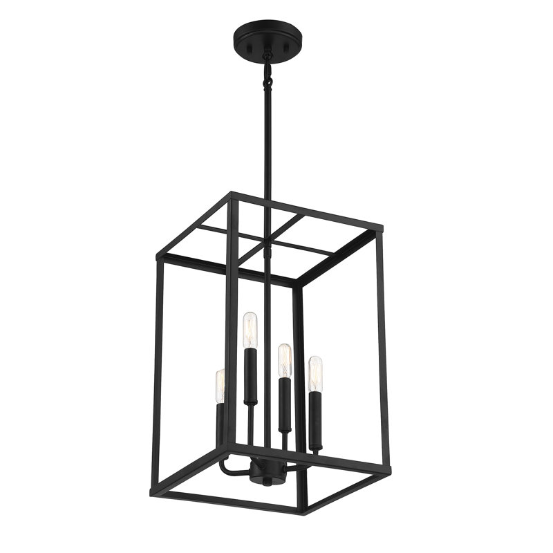 Lampe 4 lumières Meridian en noir mat, Noir mat