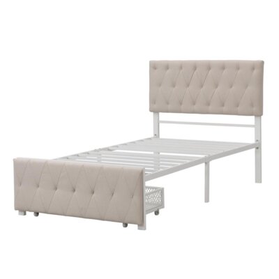 Tufted Upholstered Storage Bed Metal Platform Bed -  Red Barrel StudioÂ®, 51359A7935274AAE96B72424525ADB08