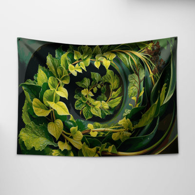 Tapisserie murale légumes et bois oseille