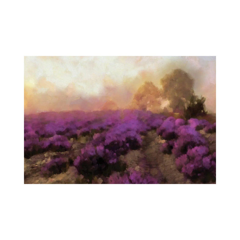 Purple Countryside I by Alonzo Saunders - Wrapped Canvas Painting, 101.6 cm H x 66.04 cm W x 1.91 cm D