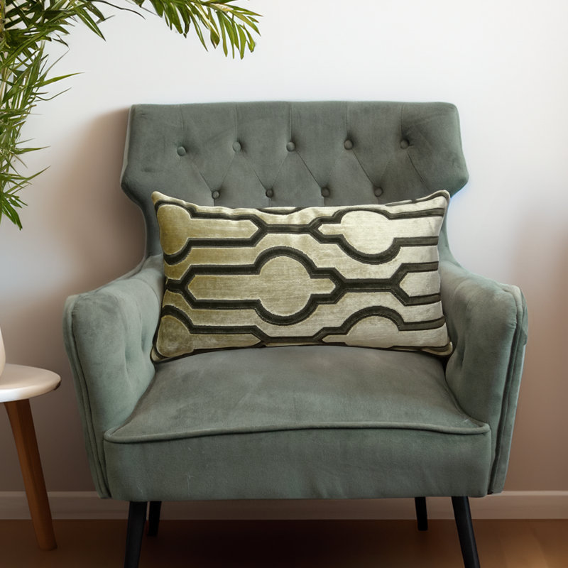 Ensemble de coussins décoratifs en velours géométrique Thomas Collection®, Carré 20 po