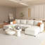 Canapé modulaire moderne en U avec rangement, canapé-lit de 123 pouces et repose-pieds, tissu chenille pour le salon