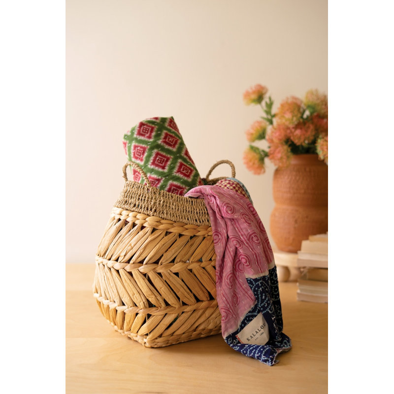  Water Hyacinth Basket with Two Handles