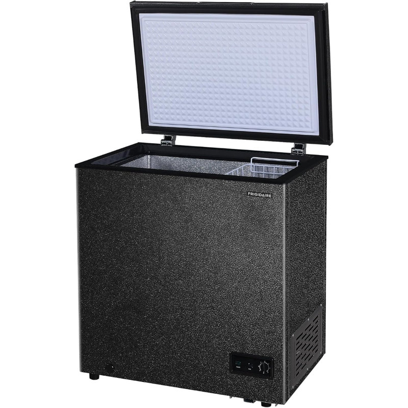 Frigidaire Pi. Congélateur coffre Garage, congélateur en granite avec thermostat réglable, bonde de dégivrage facile et panier grillagé amovible