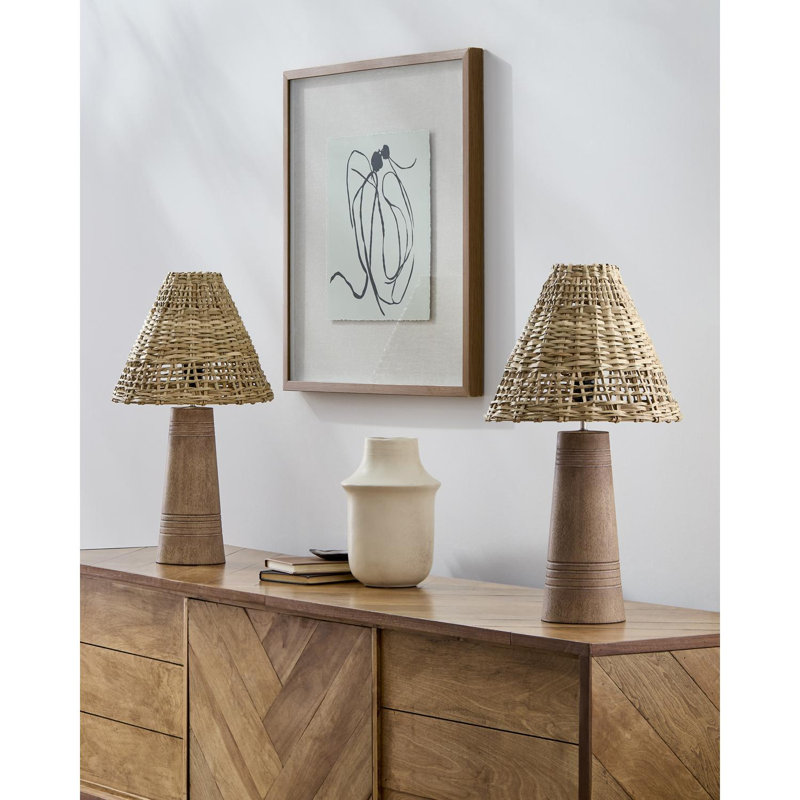 Lampe de table Cambrea, Brun clair