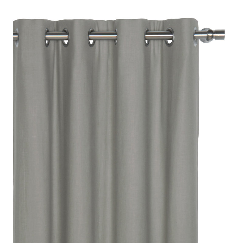 Breeze Pure Linen 100% Linen Room Darkening Curtain Single Panel, Slate, 48" W x 96" L