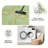 1PC sage green geometric interlocking circle and oval pattern area rugs for Living Room, Soft and Comfortable, Suitable for all seasons, easy-to-maintain, machine washable Indoor floor mat, Under Table Farmhouse suitable for dining table, bedroom,-908425306