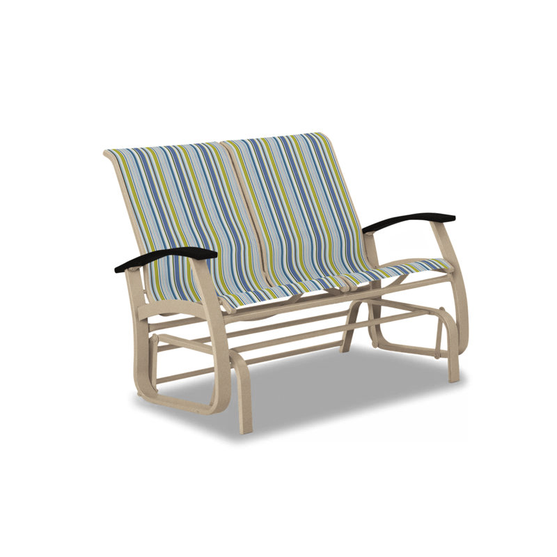 Belle Isle Outdoor Glider, Breeze, Black P70, Textured Beachwood