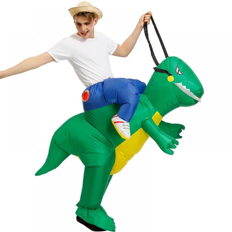 Support gonflable pour dinosaure tridimensionnel, Vert, H 74,8 po x l 11,8 po x P 7,8 po