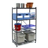 Origami 4 Tier Multipurpose Folding Storage Organizing Rack with Wheels