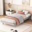 Lit flottant simple gris moderne pour un décor de chambre à coucher élégant et une expérience relaxante-2015570268