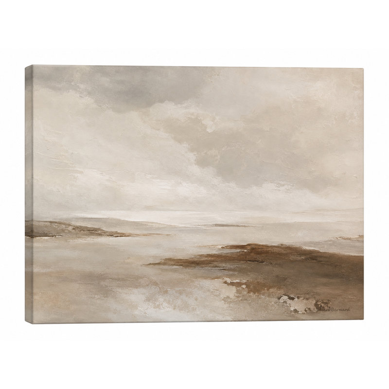 Imkemina enveloppée d'un horizon de bord de mer gris doux, L 40 po x H 30 po x P 1,5 po