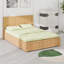 Lit plateforme en bois avec tête de lit moderne, lattes en bois, rangement en dessous et 2 tiroirs-436171690