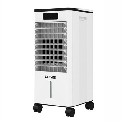 2-Pack Portable Evaporative Air Cooler – 7L Tank, Capacitive Touch Screen, Remote, 3 Speeds & 3 Modes, HEPA Filter, Ice Packs, 12H Timer, Quiet Wetland Cooling with Wheels – For Bedroom, Office, Home