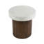 Table d'appoint MGO [Plateau blanc antique + cadre en bois naturel]