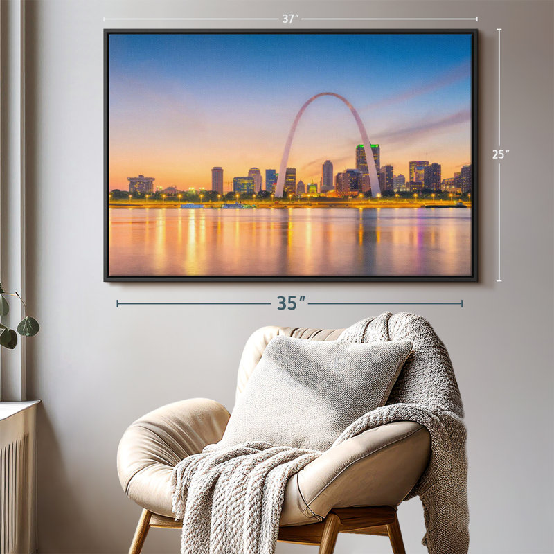 Impression sur toile Saint Louis Gateway Arch, H 25 po x l 37 po