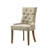 Yotam Beige Fabric & Salvaged Oak Finish Side Chair (Set Of 2)