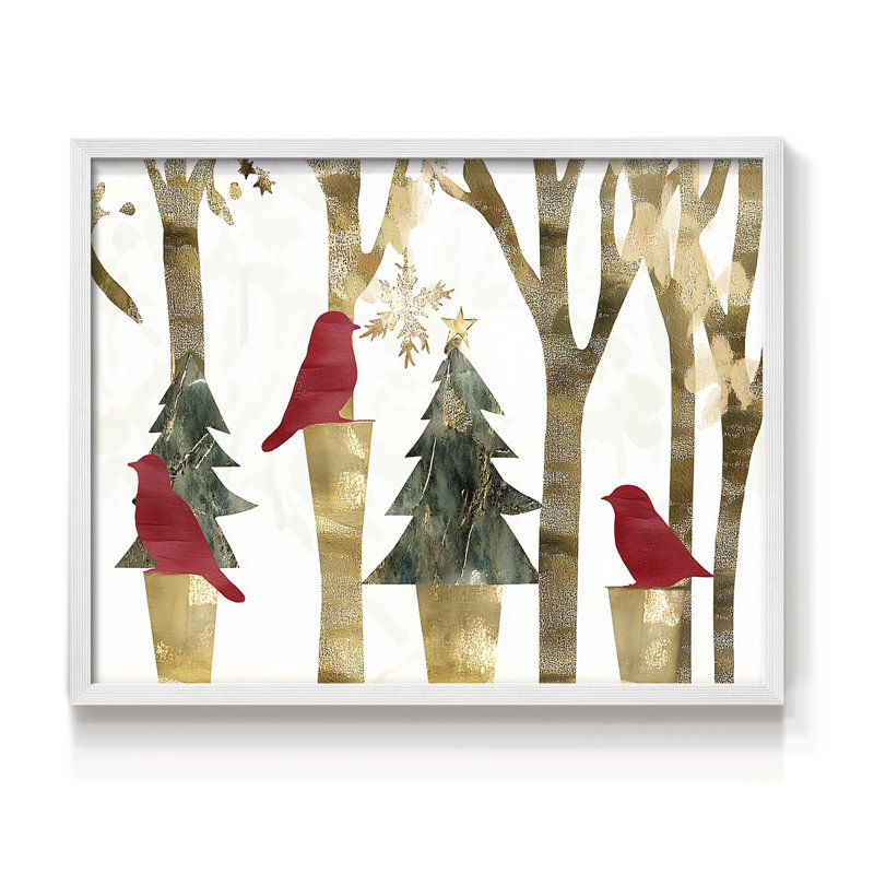 «Chirstmas Art» -XLVII - impression encadrée - réarmable, H 11 po x l 14 po, Blanc