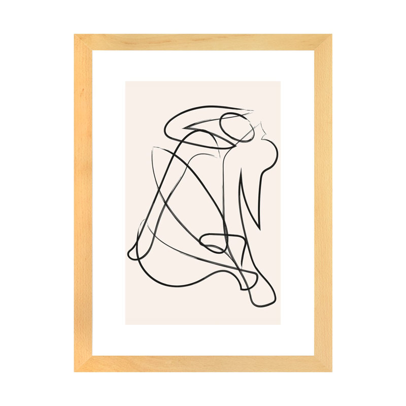 « Déconstruit silhouette Natural » par Mambo art studio-impression, H 24 po x l 16 po x P 1 po, Blanc