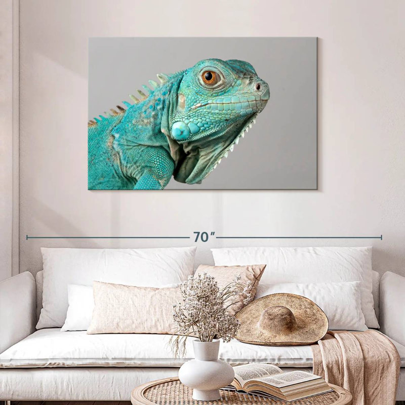 Brampt Blue Iguana, 30" H x 45" W