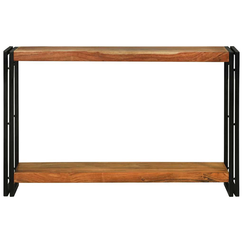 Solid Wood Console Table, 75cm H x 120cm W x 33cm D, Brown