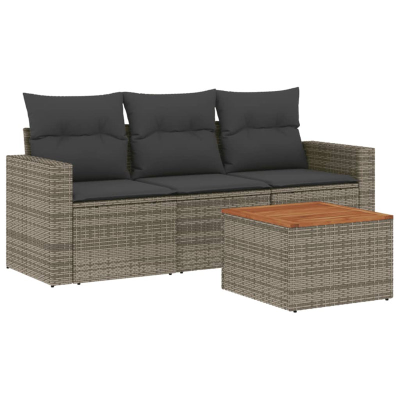  Ensemble de canapé de jardin gris