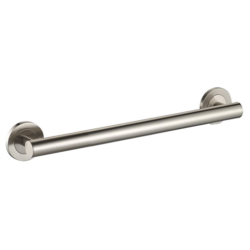 Barre d'appui en lave 24 po - Nickel brossé, fabrication en laiton de qualité supérieure, quincaillerie d'installation incluse