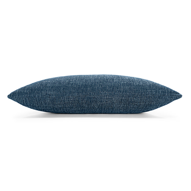 Legato Square Indoor/Outdoor Pillow Cover & Insert, Navy, 22" x 22"
