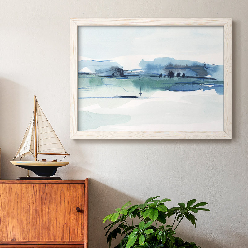«Ultramarine Vista II», reproduction d'art sur toile simple, Cadre blanc, H 18 po x l 26 po x P 1,5 po