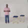 Simmerman Upholstered Counter Stool with Metal Frame