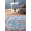 Tapis décoratif bleu à motif tissé rétro-1785878565