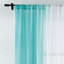 Rideaux en mousseline voilage bleu sarcelle ombré, 2 panneaux de 213 cm de long, pour chambre de fille, avec passe-tringle.