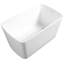 Baignoire de trempage autoportante en acrylique de 49 pouces de style japonais avec trop-plein chromé et drain rapide, blanc brillant