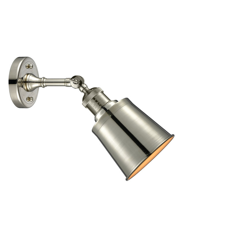 Lavender Hill Dimmable Bath Sconce, Polished Nickel, 6 Watt Vinage LED Bulb, Satin Gold