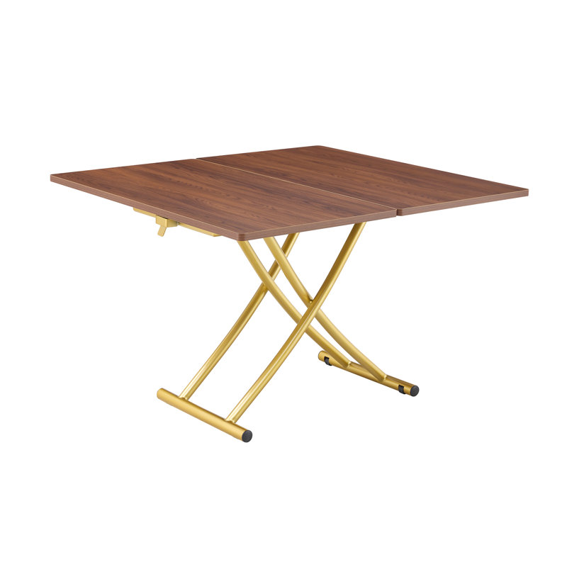Bureau multifonctionnel à hauteur réglable, plateau en grain de bois, design minimaliste moderne pour le bureau et la maison