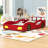 Twin Wooden Race Car Bed-1026311318