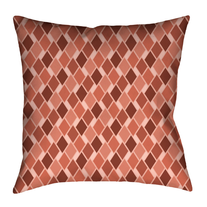 Coussin Katelyn Elizabeth, 20 po x 20 po, Orange / Brun