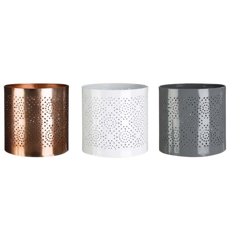 Stainless Steel Floor Votive Holder, Grey