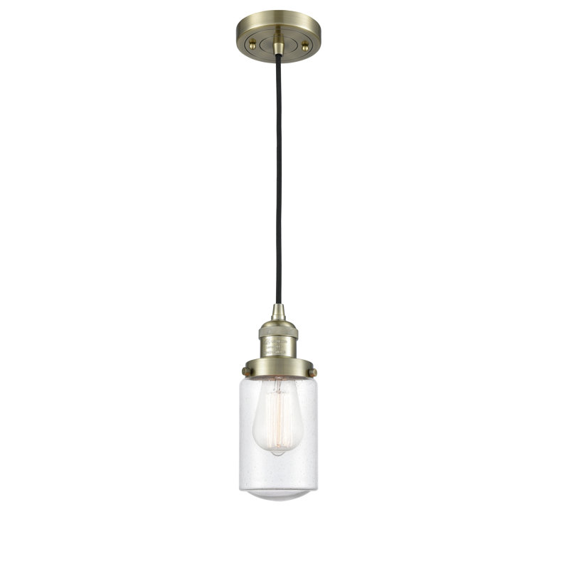 Saroyan 1 - Light Single Pendant, Seedy, Antique Brass, No Bulb Included