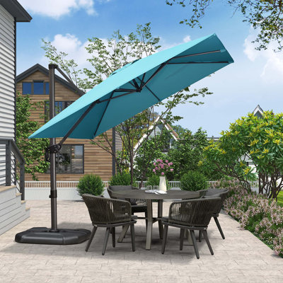 Parasol carré en porte-à-faux 9 pi sans base Anoush