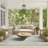 Abani OCE110B Striped Green Cream Indoor/Outdoor Area Rug-1930526177