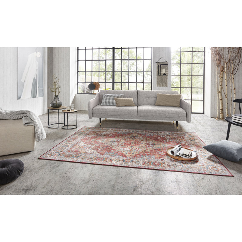 Sylla Tufted Brick Red Rug, Rectangle 200 x 290cm