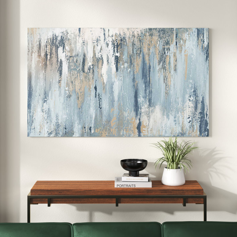 Illusion bleue - impression, Toile tendue, H 36 po x l 60 po, Sans cadre