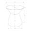 Table d'appoint tambour 22 po - table d'appoint / table de chevet moderne en sablier pour le salon et la chambre à coucher, conception peu encombrante, assemblage facile-1088417208