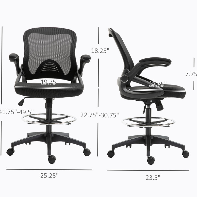 Chaise de bureau en filet Lunseth