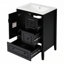 Meuble-lavabo autoportant avec lavabo en céramique et beaucoup de rangement-346436513